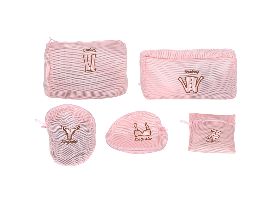 Juego de 5 bolsas de malla para lavar ropa interior, sujetadores, calcetines y camisas.