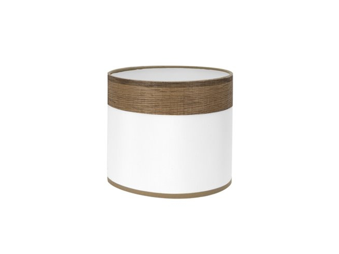 Pantalla Sobremesa Cloe Blanca/madera Oscura E14 (ø17x17x14cm)