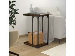 Mesa Auxiliar Madera Contrachapada Roble Ahumado 40x30x60 Cm