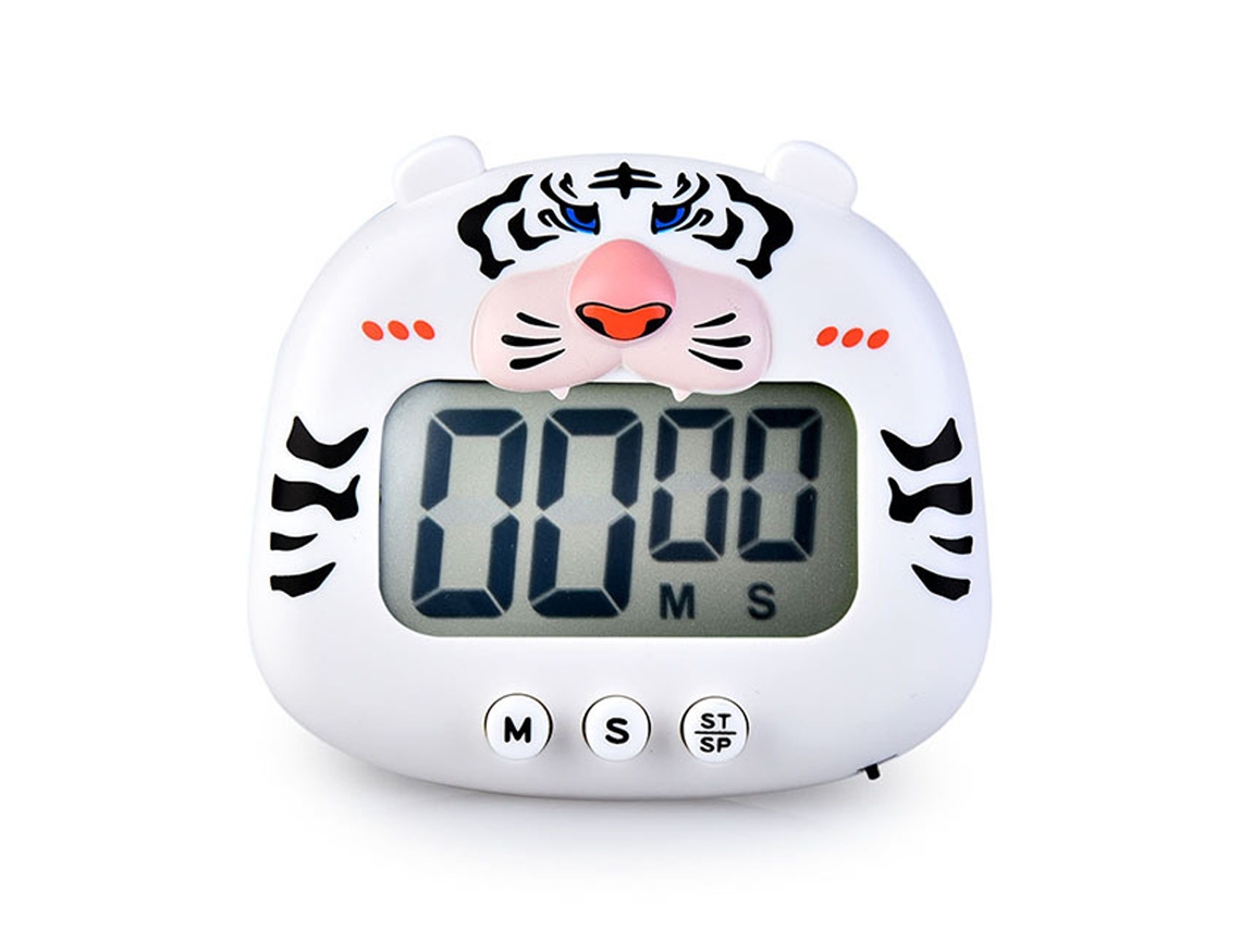Temporizadores de cocina digitales pequeños con diseño de animales de dibujos animados, con imán e interruptor de encendido/apagado, para decoración y accesorios de cocina.