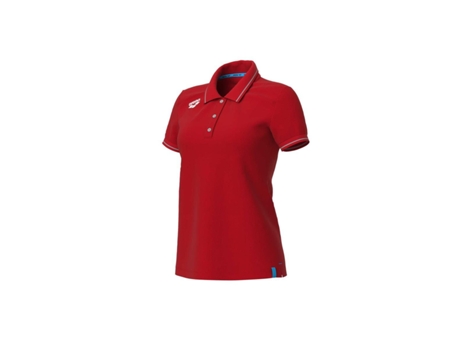 Polo de Mujer para Natación ARENA Team Solid Algodón Rojo (XL)