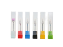 6pcs Conjunto De Brocas Para Lixadeira De Unhas Profissional Cerâmica Remoção De Esmalte Gel Cutícula Iniciante