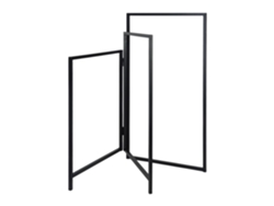 Toallero Relaxdays, 3 barras, plegable, para toallas y ropa, 80 x 44 cm, hierro, negro.