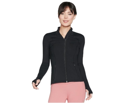 Sudadera SKECHERS Mujer (Nylon - Negro - S)