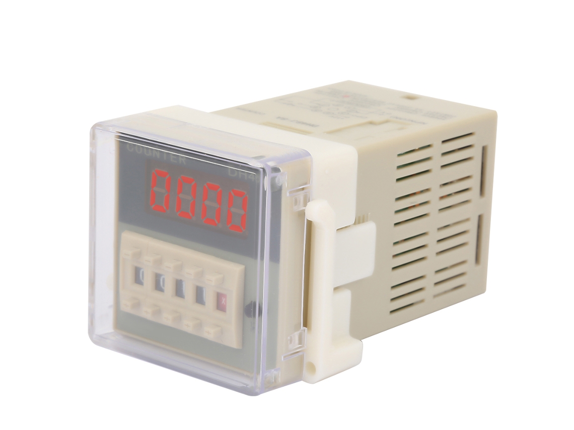 Contador LCD digital con relé de retardo, 8 pines