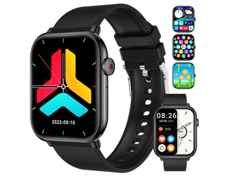 OHPA QX9 Smartwatch (Android e IOS-Negro