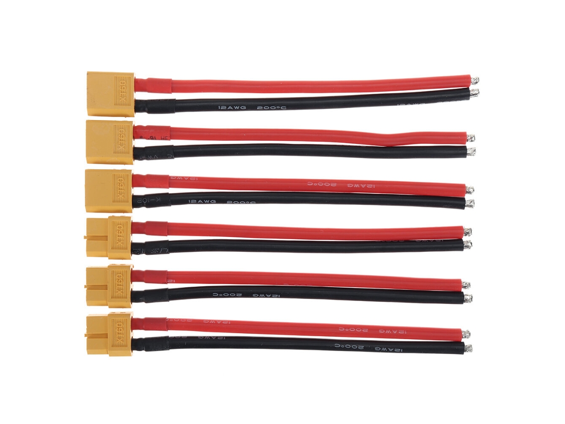 3pairs Xt60 Male Plug 12awg 12cm Silicone Cable Wire