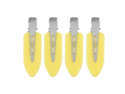 4 Peças De Grampos De Cabelo De Maquiagem Acessórios Grampos Sem Encurvamento Sem Amassado Para Mulheres Amarelo