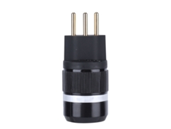 Conector De Alimentación Iec Ms150g De Latón Chapado En Oro De 24 Quilates, Enchufe De 3 Pines Para Cables De 6 Mm A 18 Mm.
