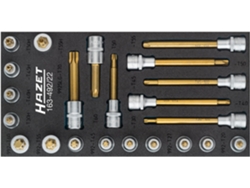 HAZET 163-492/22 Juego de Llaves de Vaso Destornillador Torx: Cuadrado Hueco 1/2 Pulgadas 12 5 Mm Perfil Torx Interior Perfil Torx a Prueba de M