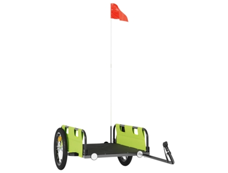 Remolque VIDAXL para bicicletas hierro y tela Oxford verde