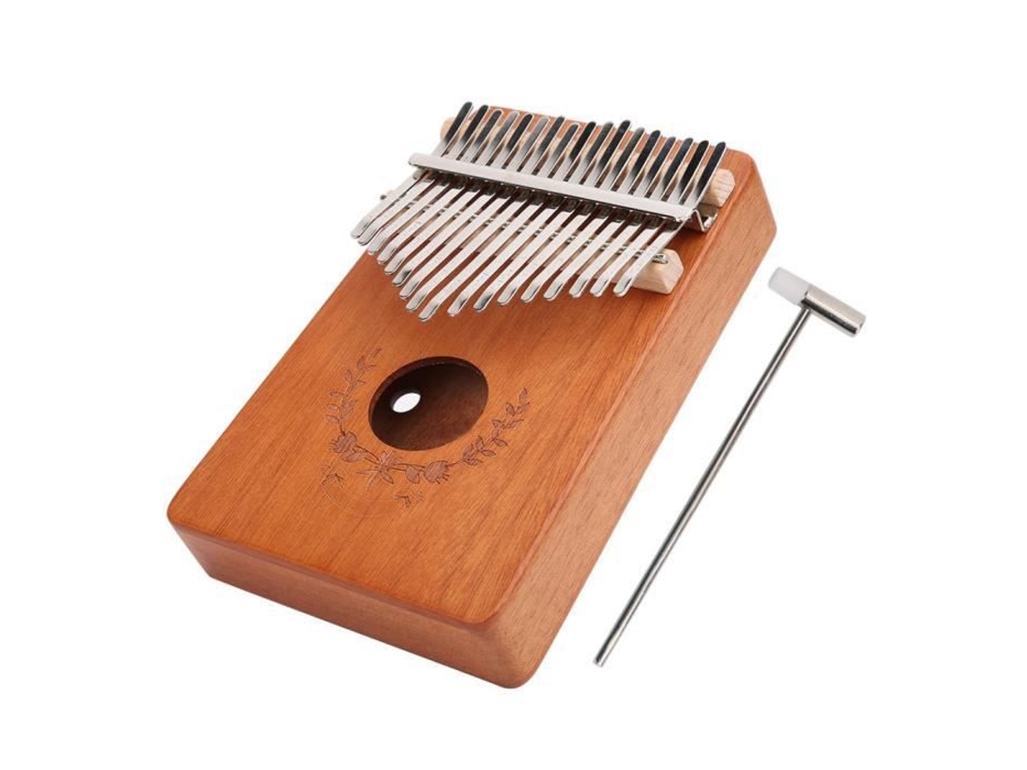 17 teclas Piano Kalimba pequeño caoba portátil pulgar Piano 17 teclas para principiantes instrumento Musical
