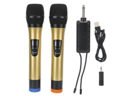 Kit De Micrófono Inalámbrico De Mano Vhf, 2 Canales, Para Ktv, Karaoke, Fiestas, Señal Estable.