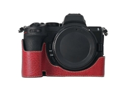 Funda protectora de piel sintética con textura de lichi y gran abertura compatible con Nikon Z 5 / Z 6 II / Z 7 II