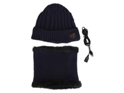 Gorro eléctrico reutilizable con calefacción, agradable para la piel, cálido y con batería recargable para invierno y esquí Laopipfu