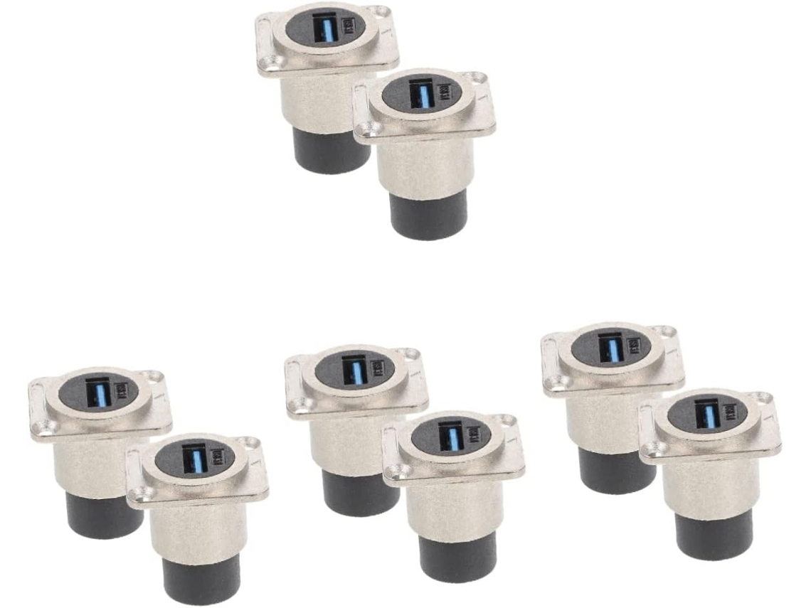 8 Pièces Prise De Panneau Usb Adaptateurs Adaptateur D'interface D'extension Cloison Ralonge Port