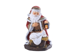 KOFIHETY Adorno Navideño Lámpara de Resina con Santa Decoración para Fiesta de Navidad en Familia