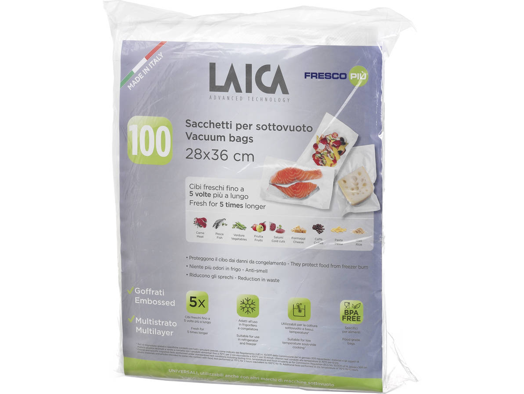 Bolsas para Maquinas de Envasado al Vacío LAICA VT3512 (2x30x38 cm)