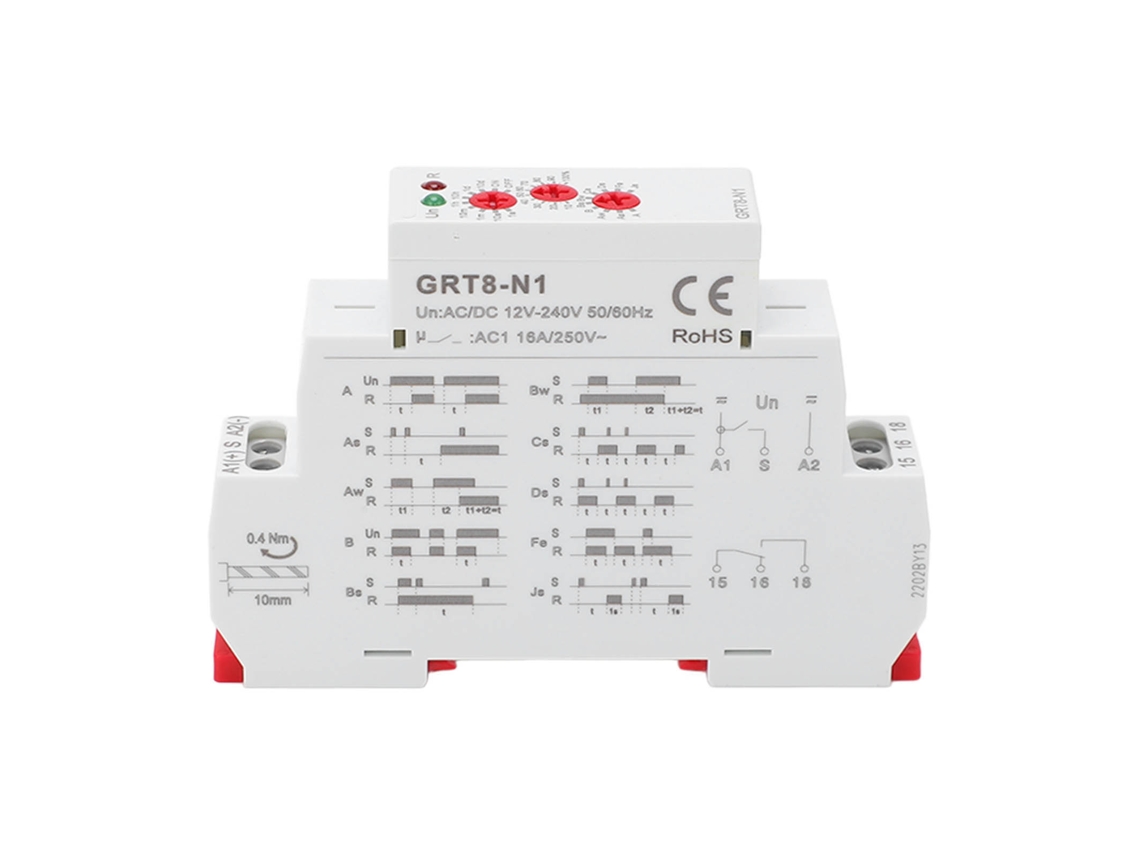 Relé Temporizador Multifuncional Ajustable De 0,1 S A 10 Días Con Indicador Led, Ca/cc 12-240 V