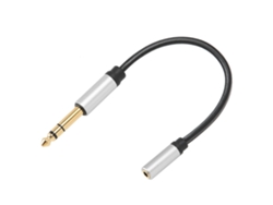Cabo de Áudio Mali 6.5mm Macho para 3.5mm Fêmea, Extensor, Alumínio, 0.15m, Plug and Play
