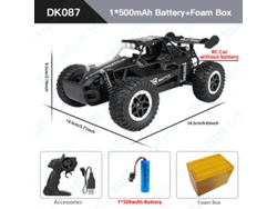 Coche RC 120 Drift con luces LED, control remoto de 2,4 g, buggy todoterreno, juguete para niños, color negro Aeuzwr