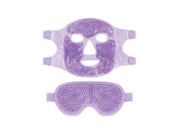 Mascarilla facial de hielo refrescante para reducir la hinchazón, aliviar el dolor, migraña, paquete caliente/frío con respaldo de felpa suave, c