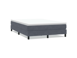 Maison Exclusive - Cama Box Spring Sin Colchón Gris Oscuro Terciopelo 160x220 Cm