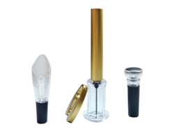 Estuche de regalo para amantes del vino con sacacorchos y cortador de papel de aluminio - 4 modelos - Sacacorchos neumáticos