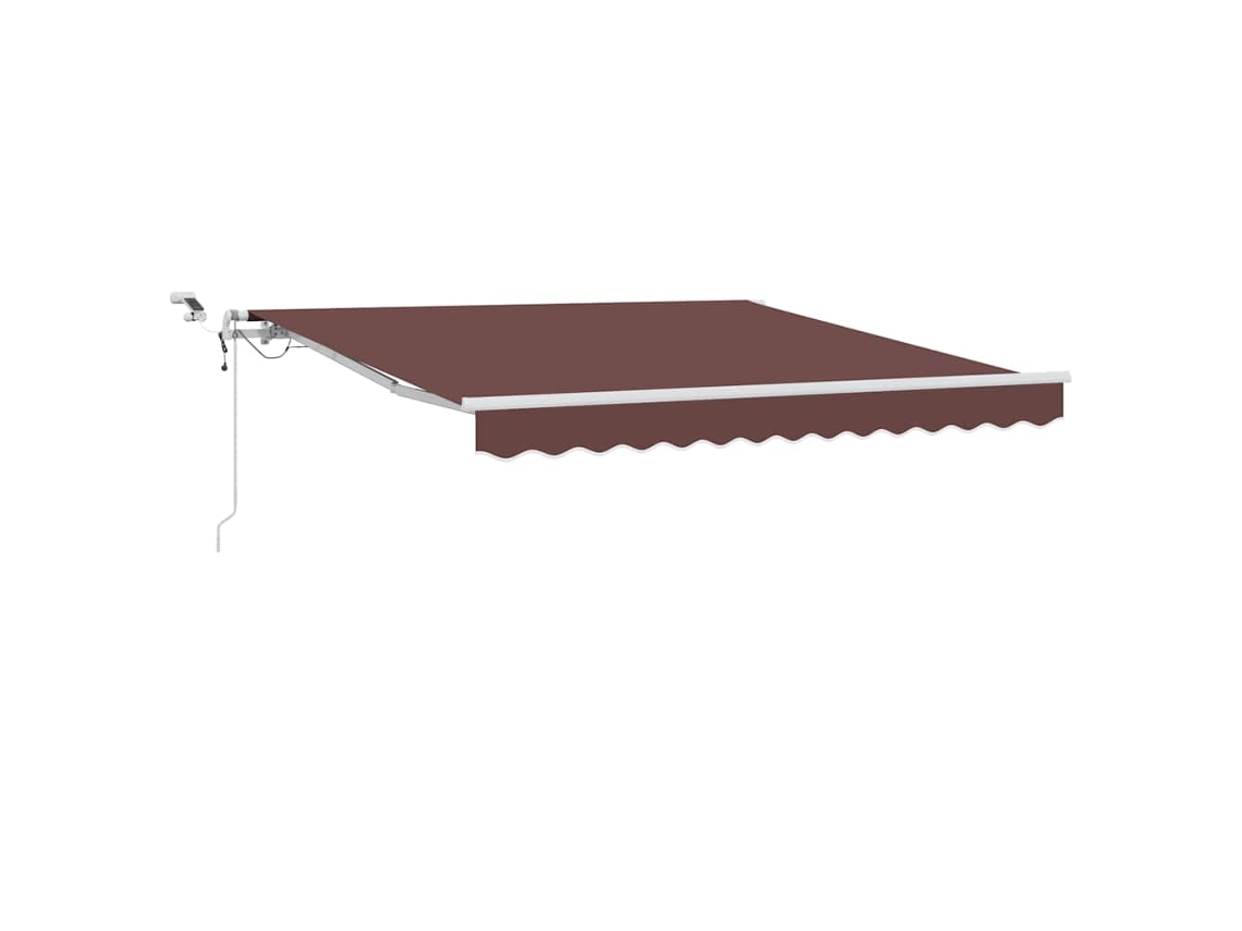 Maison Exclusive - Toldo Retráctil Automático Con Luces Led Marrón 300x250 Cm