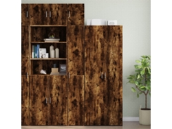 Armario Estrecho Madera Ingeniería Roble Ahumado 30x42,5x225 Cm