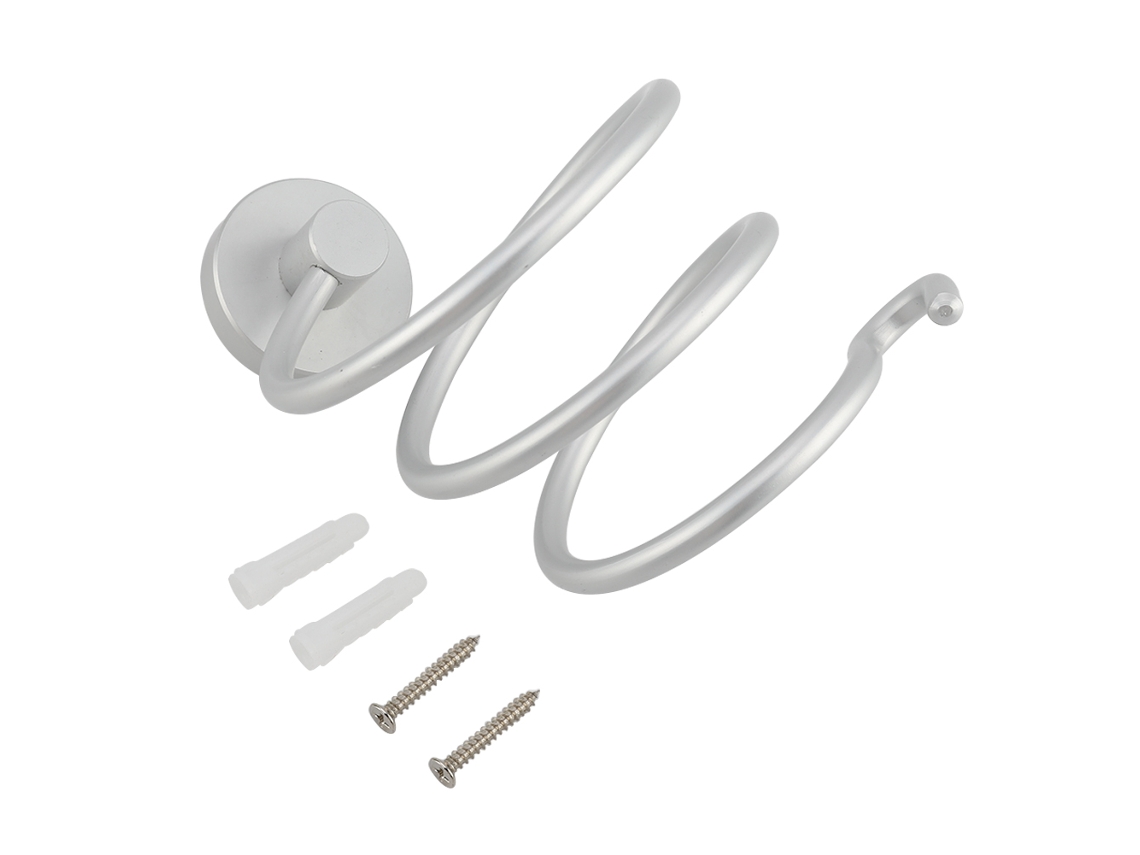 Soporte para secador de pelo de pared de aleación de aluminio Worten