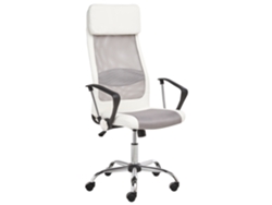 Silla de oficina BELIANI Pioneer de Piel sintética Blanco 63x63x126