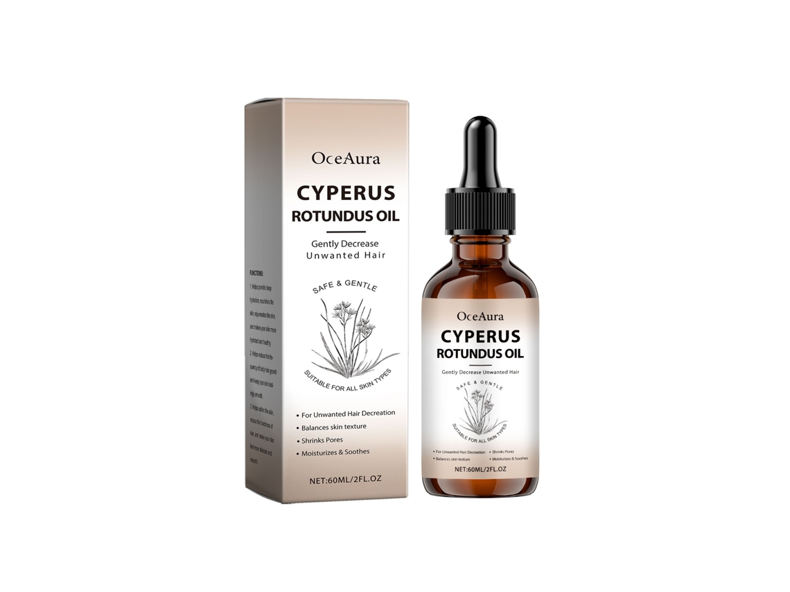 Aceite para la depilación suave del vello corporal.