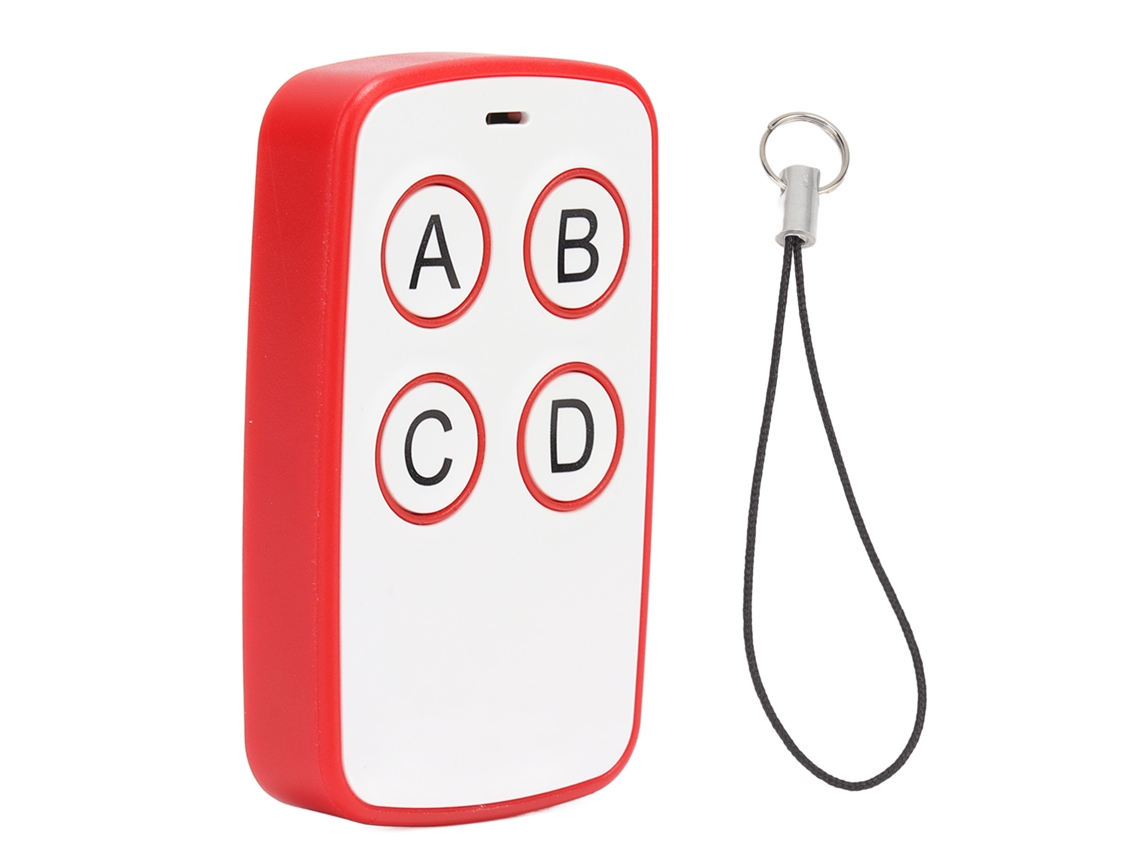 2026 Store-control Remoto Inalámbrico Universal 433mhz 4 Canales Para Puertas De Garaje Y Rejas Eléctricas Rojo
