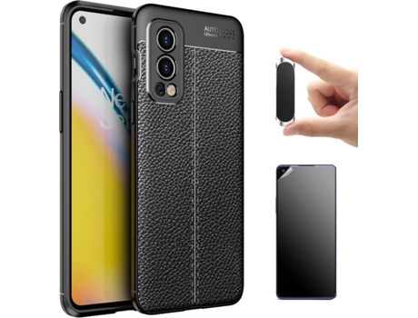 Kit Funda, Protector de Pantalla y Soporte Magnético Oneplus Nord 2 Rugged Leather 3862 3862 Negro