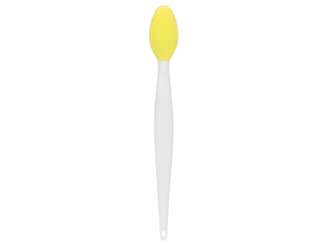 Pincel De Limpieza Nasal De Silicona Suave Cepillo Exfoliante Doble Cara Para Nariz Y Labios Amarillo