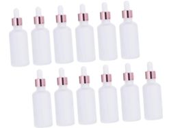 12 Frascos De Vidrio Vacíos Con Gotero Para Aceites Esenciales Y Perfumes Con Dispensador.