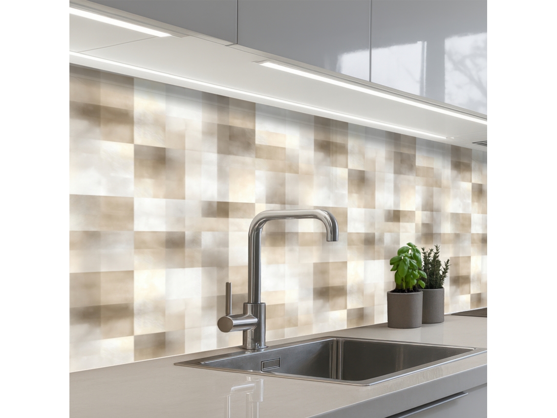 Salpicaderos De Cocina Textura - Lino - Beige 150x60 Cm