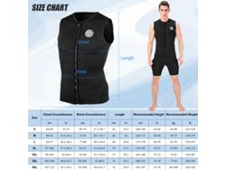 Chaleco De Buceo Sin Mangas De Neopreno De 3 Mm Para Mantener El Calor, Adecuado Para Buceo, Surf, Natación Y Vela.