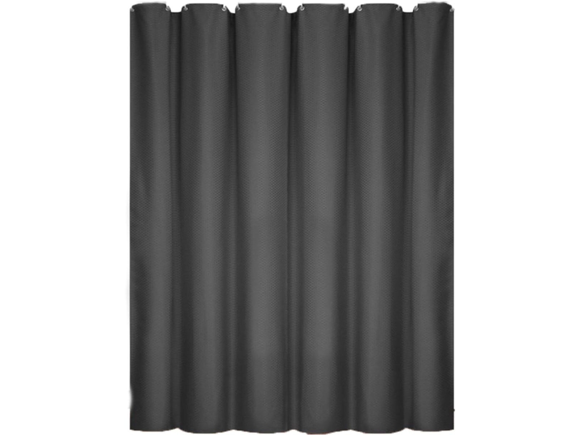 Cortina de ducha con estampado de cuadros, poliéster impermeable y resistente al moho, con 12 ganchos (180 x 200 cm)