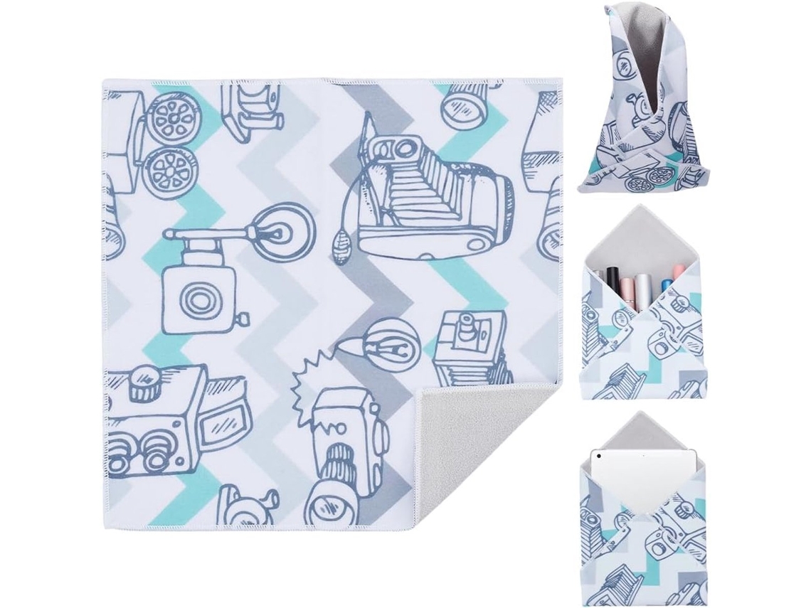 Bolsa protectora para cámara, autoadhesiva, resistente a los arañazos, maquillaje, objetivos, paño suave y equipo técnico, 38 x 28 cm