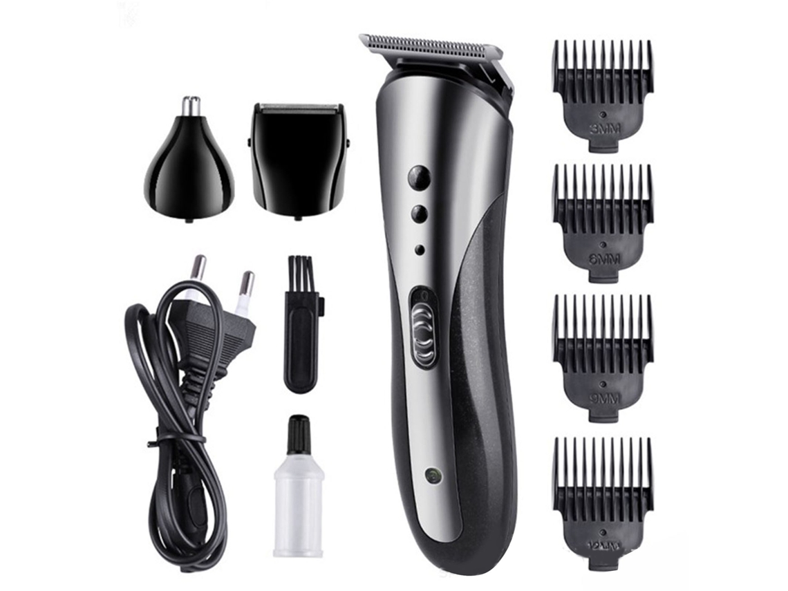 Cortapelos multifuncional lavable con cuchilla afilada, recortadora eléctrica para barba y rostro masculino.