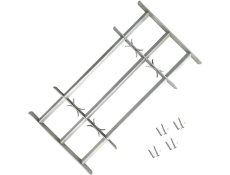 vidaXL Reja de seguridad ajustable ventana con 3 barras 700-1050 mm