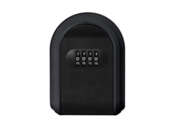 (Negro) Cerradura de combinación de 4 dígitos, caja de seguridad para llaves, caja fuerte para llaves