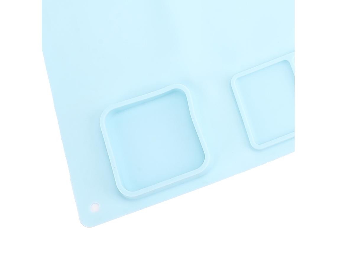 Tapete De Pintura De Silicona Con Paleta Y Vaso, Estación De Dibujo Multifuncional Para Niños, Azul Cielo.