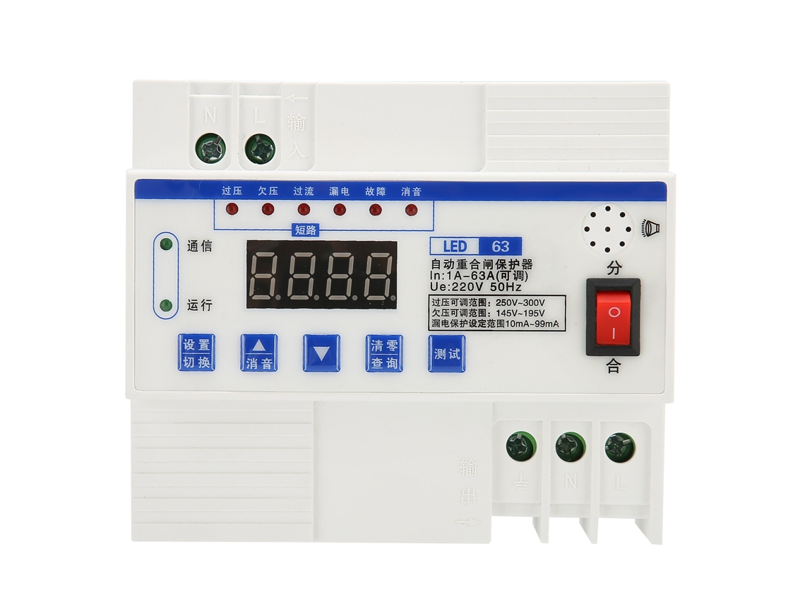 Protector De Voltaje Digital Con Reconexión Automática 108mm Ac220v 50hz