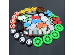 Kit De Motor Dc De 112 Piezas Con Engranajes Plásticos, Soporte Y Hélices Para Proyectos Diy De Ciencia