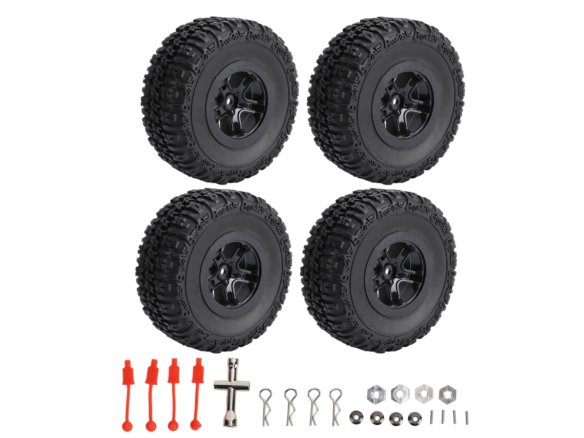 4pcs Neumáticos Camión Rc Short Course Simulación Alta Reemplazo Traxxas Slash 1/10 Coche Rc Negro