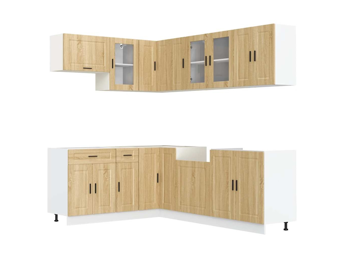 Juego de 11 gabinetes de cocina de roble Sonoma EXCLUSIVO DE MAISON
