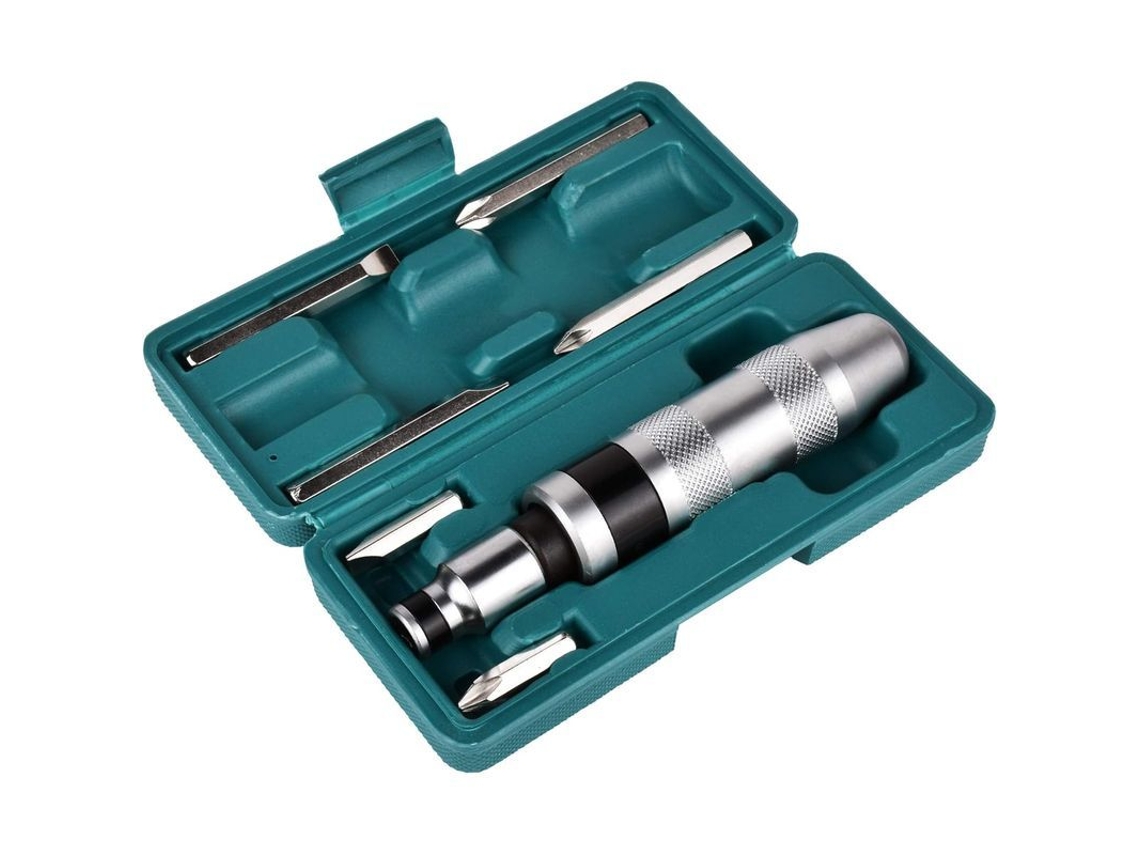 Kit De Destornillador De Impacto, 165mm, Reversible, Puntas Planas Y Phillips 35/70mm, Acero Cromo Vanadio